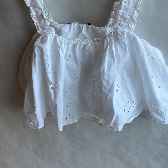ZARA Crop Top With Cutwork Embroidery Size M - Picture 3 of 5